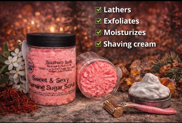 Sweet & Sexy Foaming Sugar Scrub (my version of Baccarat Rouge 540)
