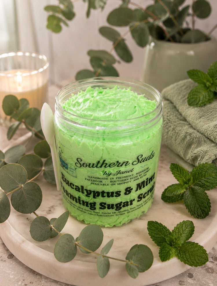 Eucalyptus & Mint Foaming Sugar Scrub