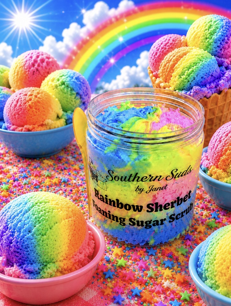 Rainbow Sherbet Foaming Sugar Scrub