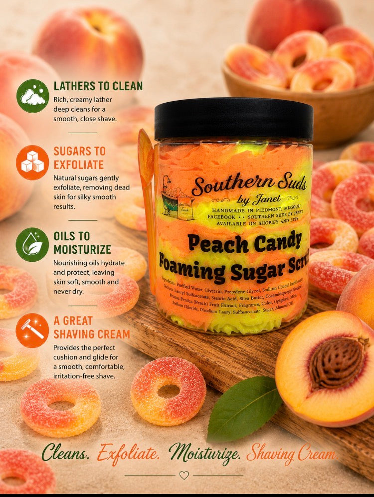 Peach Candy Foaming Sugar Scrub
