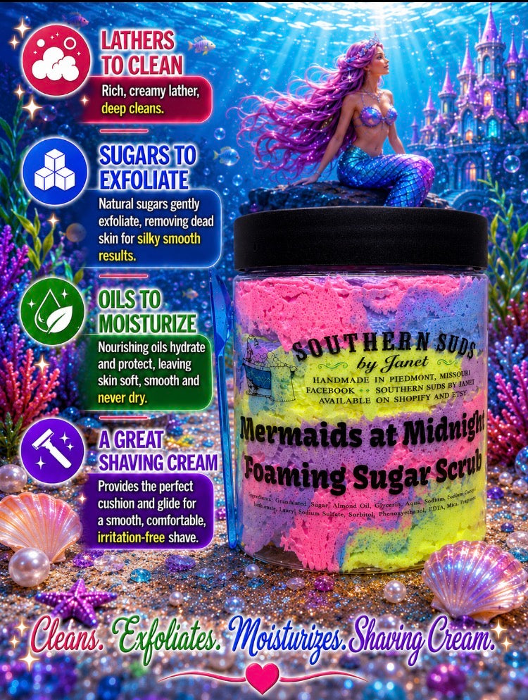 Mermaids at Midnight Foaming Sugar Scrub