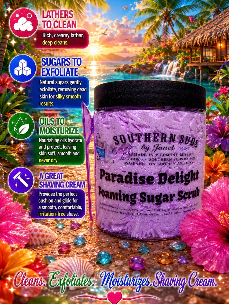 Paradise Delight Foaming Sugar Scrub (my version of Delicia Delight 59)