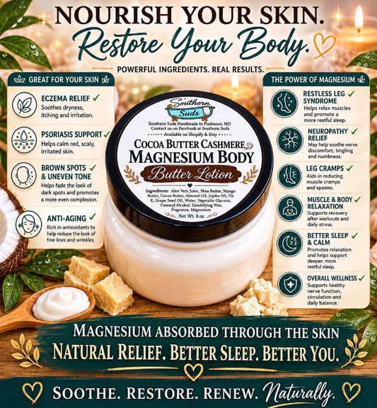 Cocoa Butter Cashmere Magnesium Body Butter Lotion