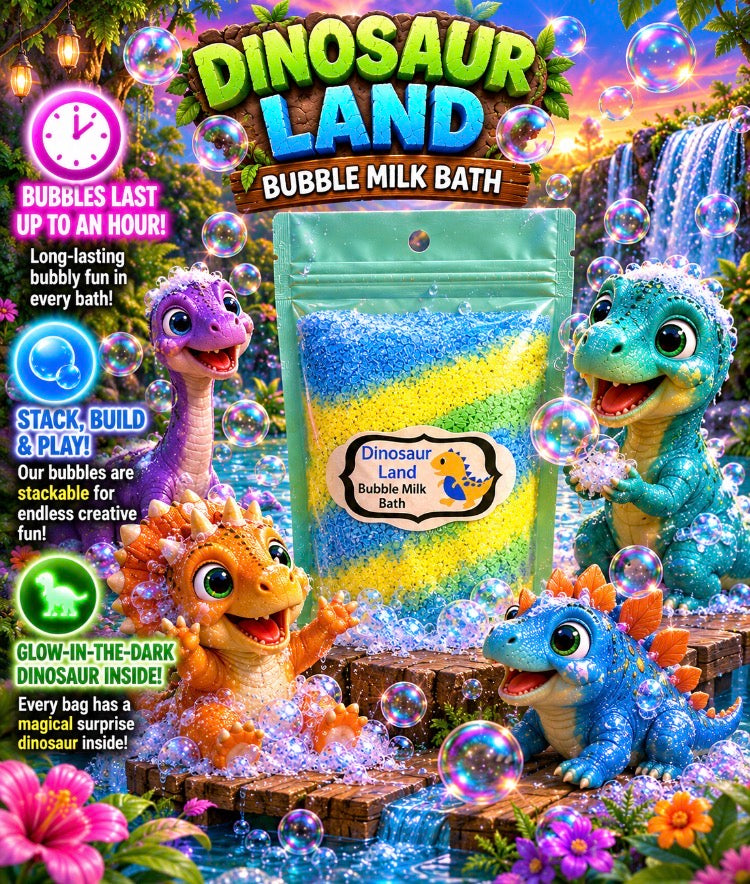 Dinosaur Land Kid's Bubble Milk Bath