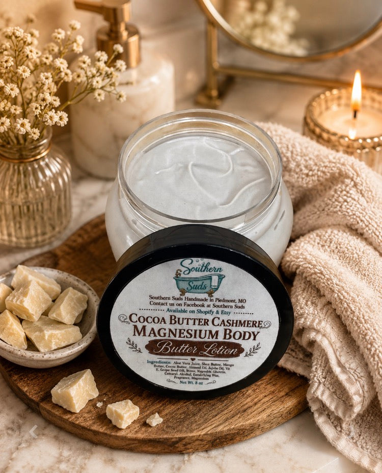 Cocoa Butter Cashmere Magnesium Body Butter Lotion