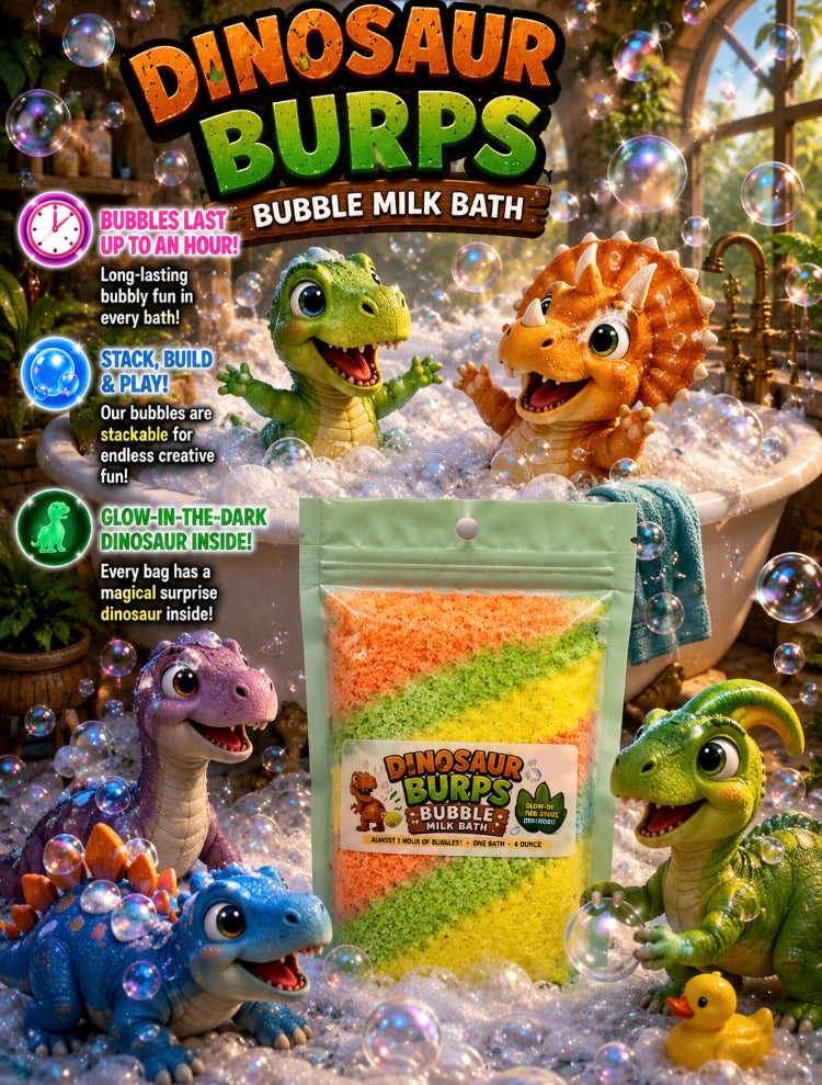 Dinosaur Burp Kid's Bubble Milk Baths