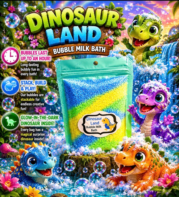 Dinosaur Land Kid's Bubble Milk Bath