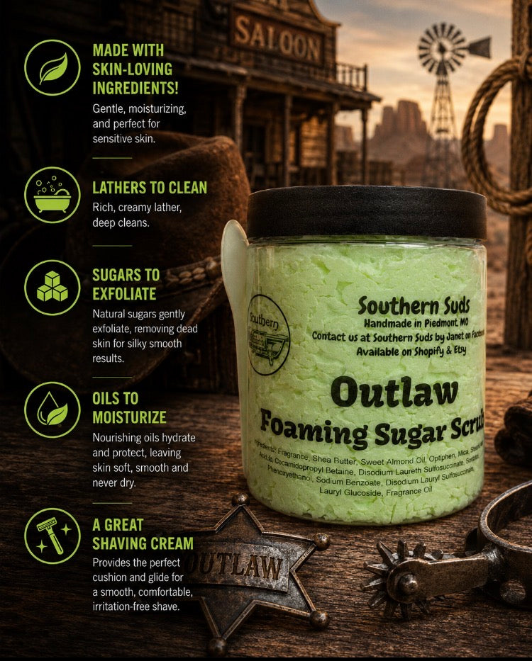 Outlaw Foaming Sugar Scrub