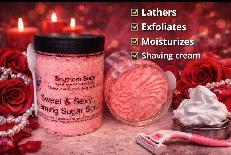 Sweet & Sexy Foaming Sugar Scrub (my version of Baccarat Rouge 540)