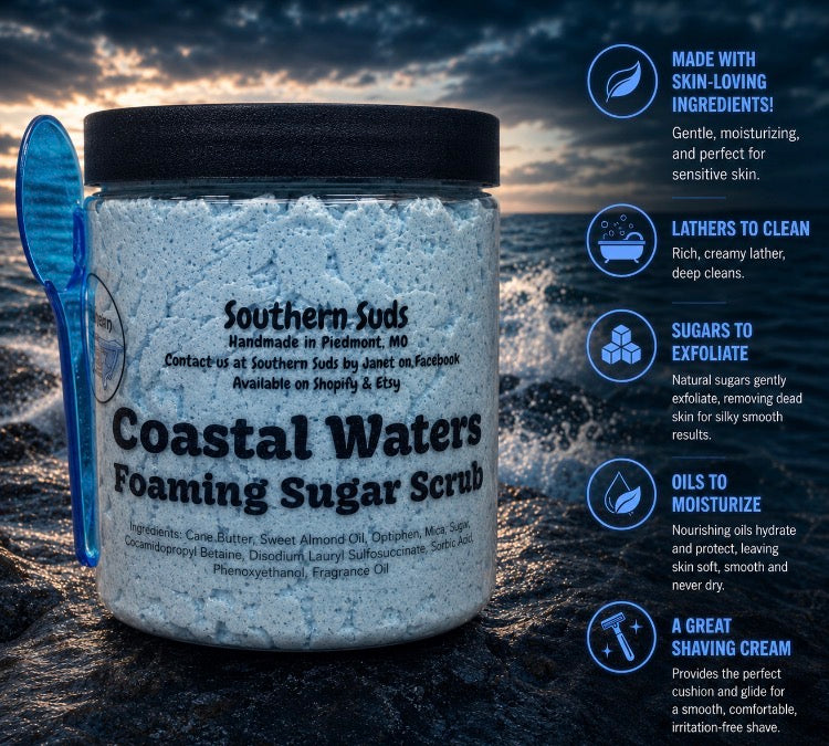 Coastal Waters Foaming Sugar Scrub