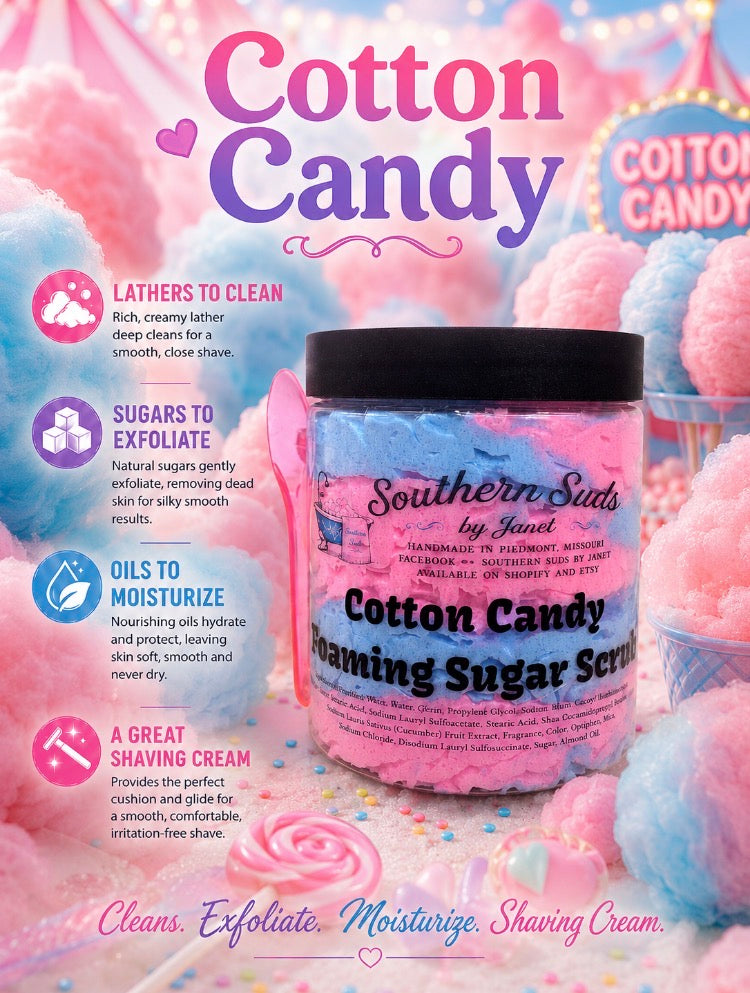 Cotton Candy Foaming Sugar Scrub
