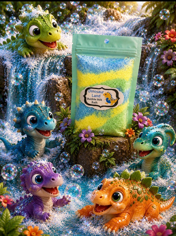 Dinosaur Land Kid's Bubble Milk Bath