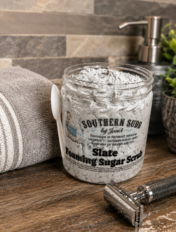 Slate Foaming Sugar Scrub ( my version of Graphite)