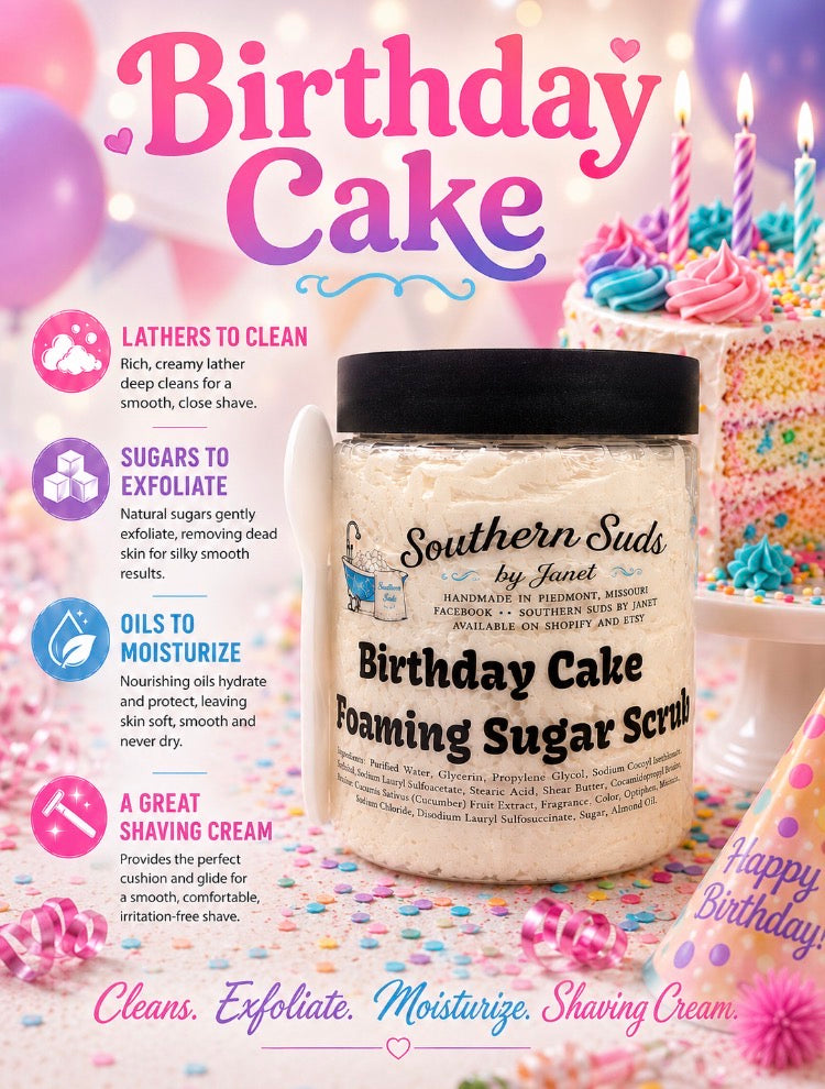 Birthday Cake Foaming Sugar Scrub