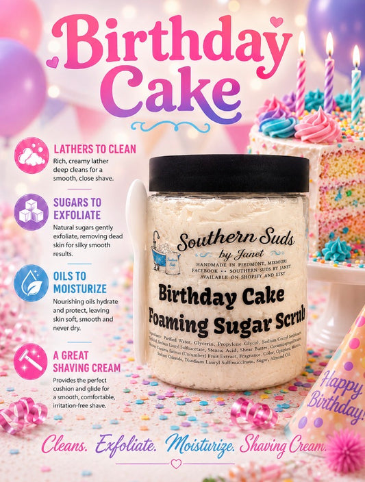 Birthday Cake Foaming Sugar Scrub