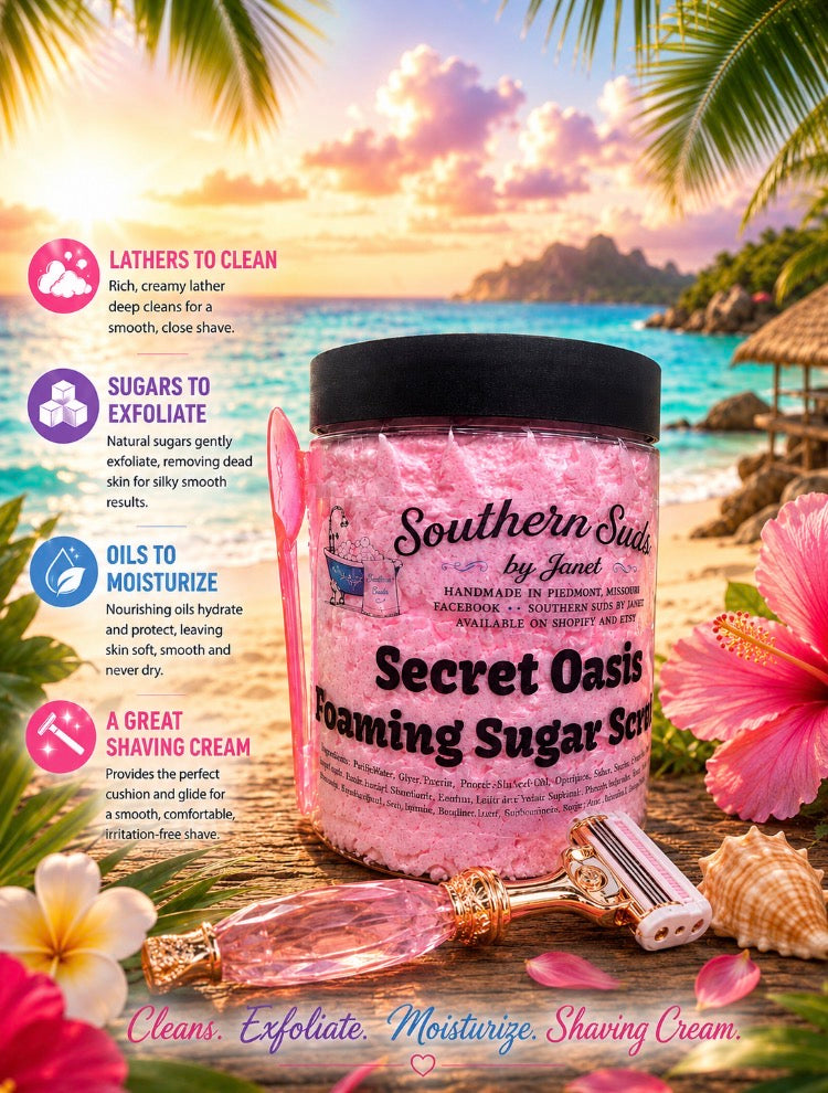 Secret Oasis Foaming Sugar Scrub (my version of Beija Flor 68)