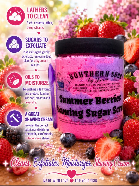 Summer Berries Foaming Sugar Scrub