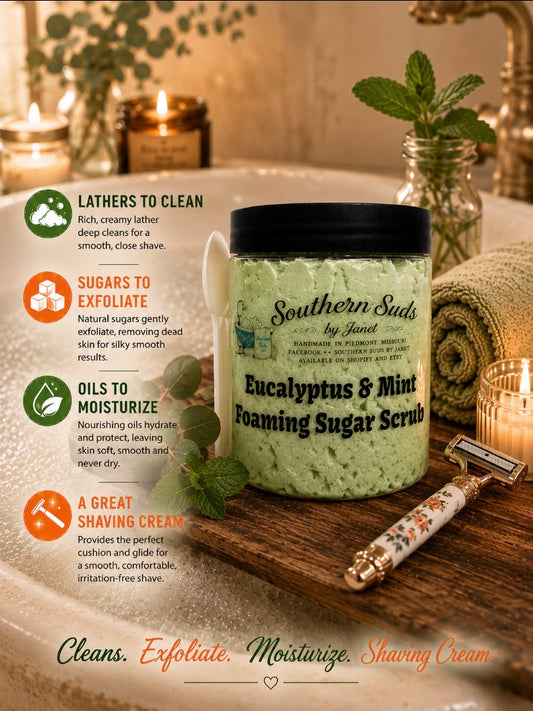 Eucalyptus & Mint Foaming Sugar Scrub