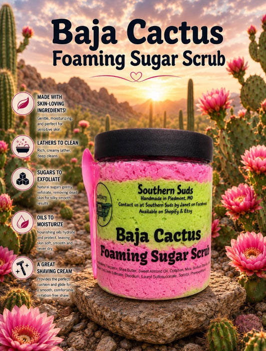 Baja Cactus Foaming Sugar Scrub