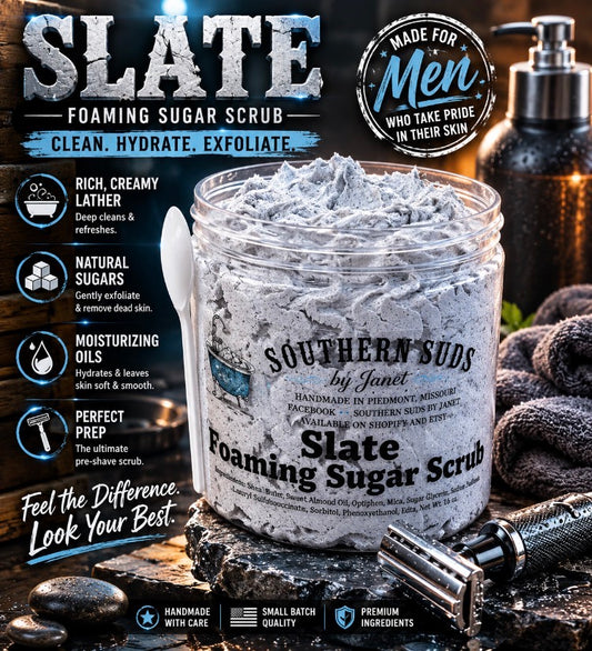 Slate Foaming Sugar Scrub ( my version of Graphite)